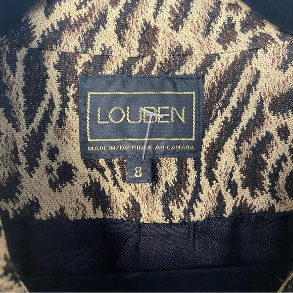 VTG LOUBEN / Vest & Blazer set animal print made in Canada - Picture 7 of 7